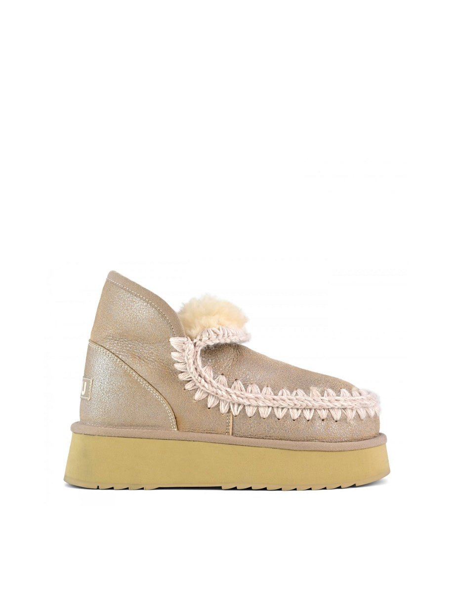 stivaletto eskimo platform stone metallic - mou - stivaletto