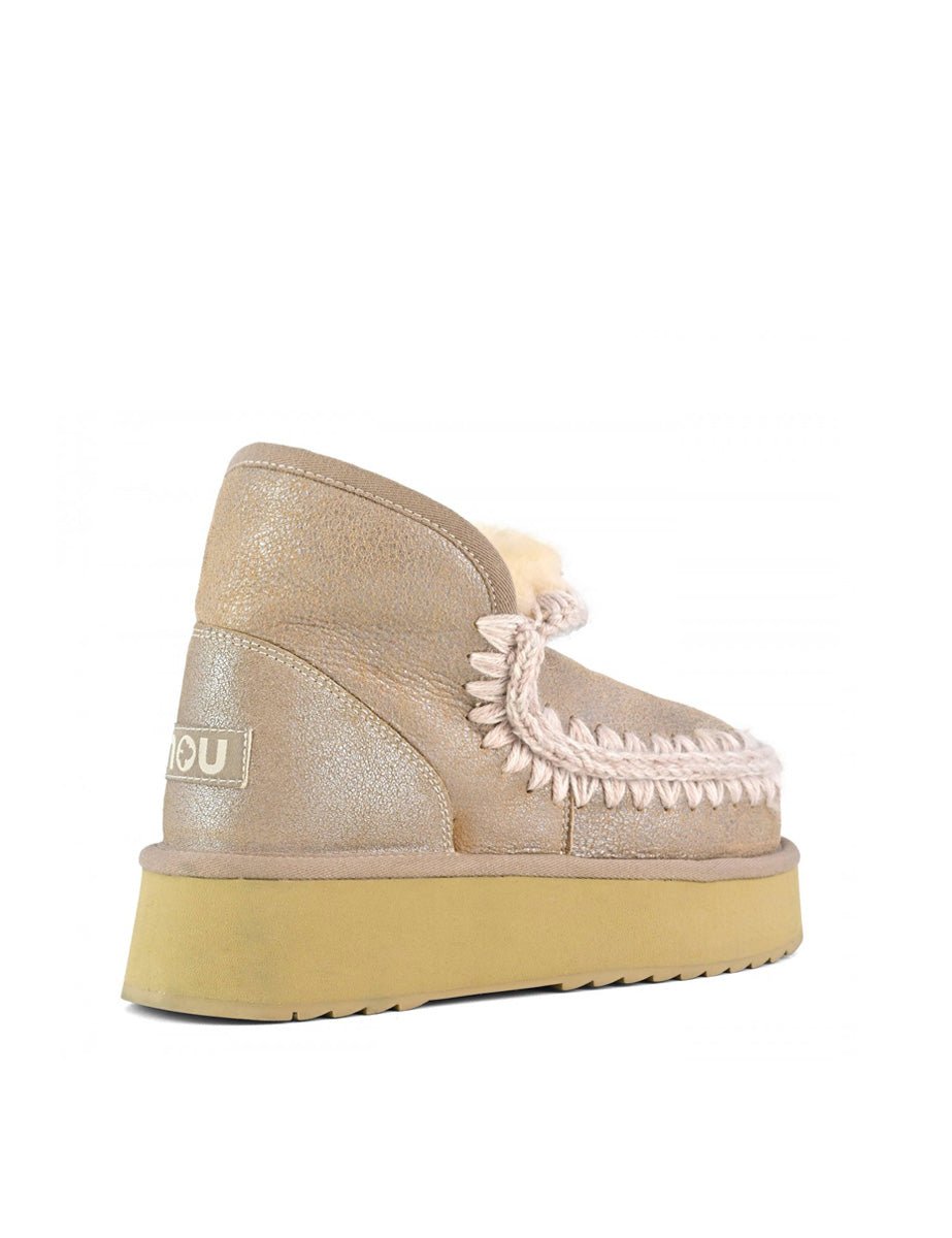 stivaletto eskimo platform stone metallic - mou - stivaletto