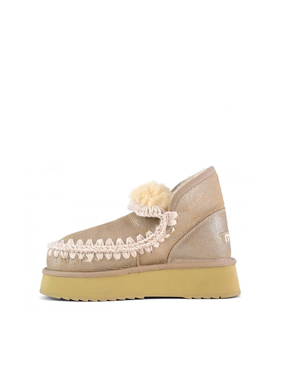 stivaletto eskimo platform stone metallic - mou - stivaletto