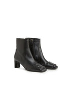 stivaletto fibbia nappa nero - del carlo - stivaletto