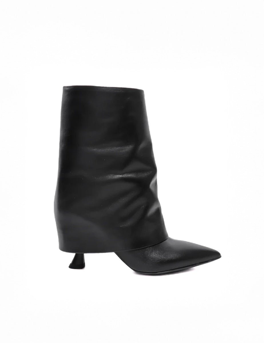 stivaletto nappa rimborso nero - sergio levantesi - stivaletto