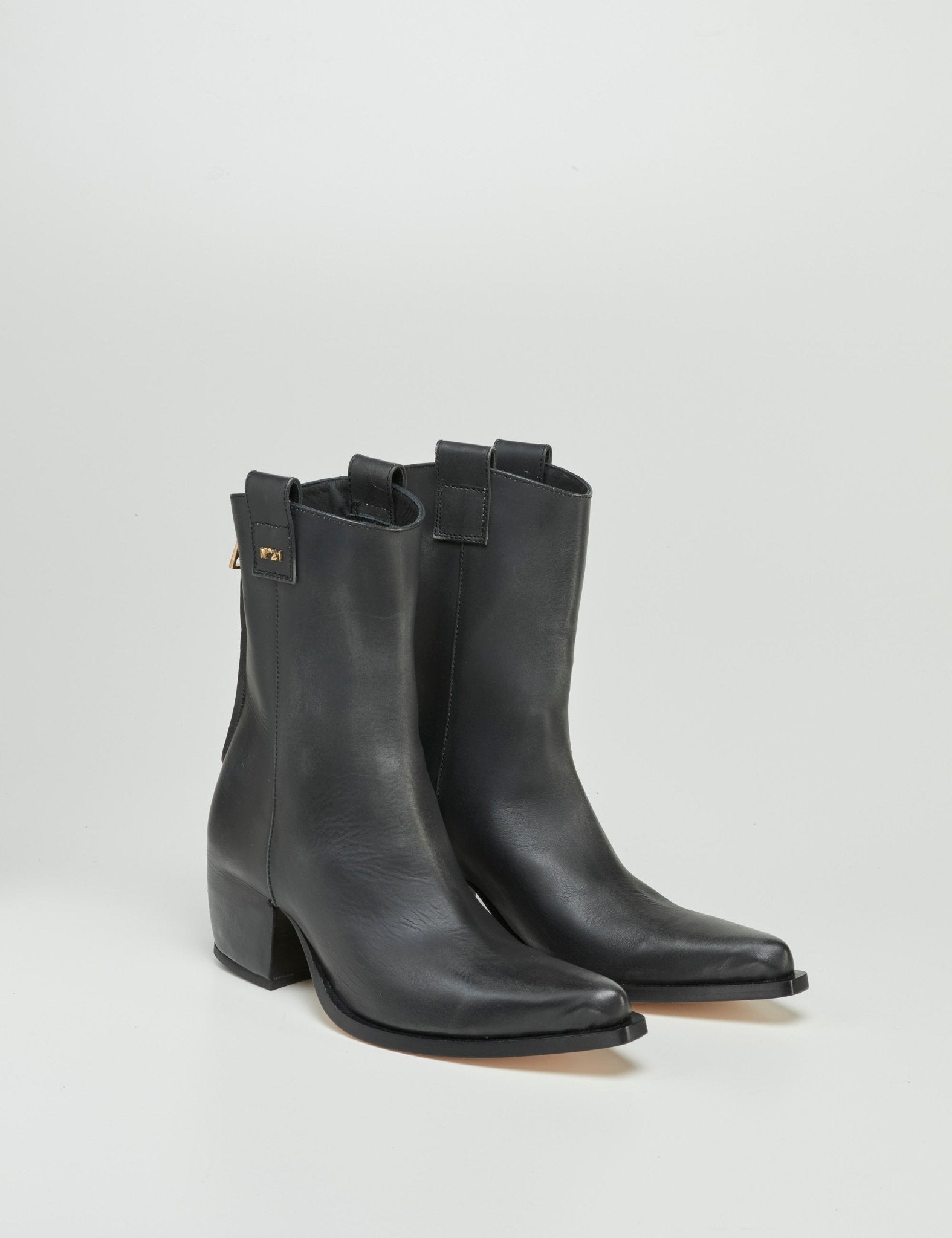 stivaletto pelle nero - n21 alessandro dell'acqua - stivaletto