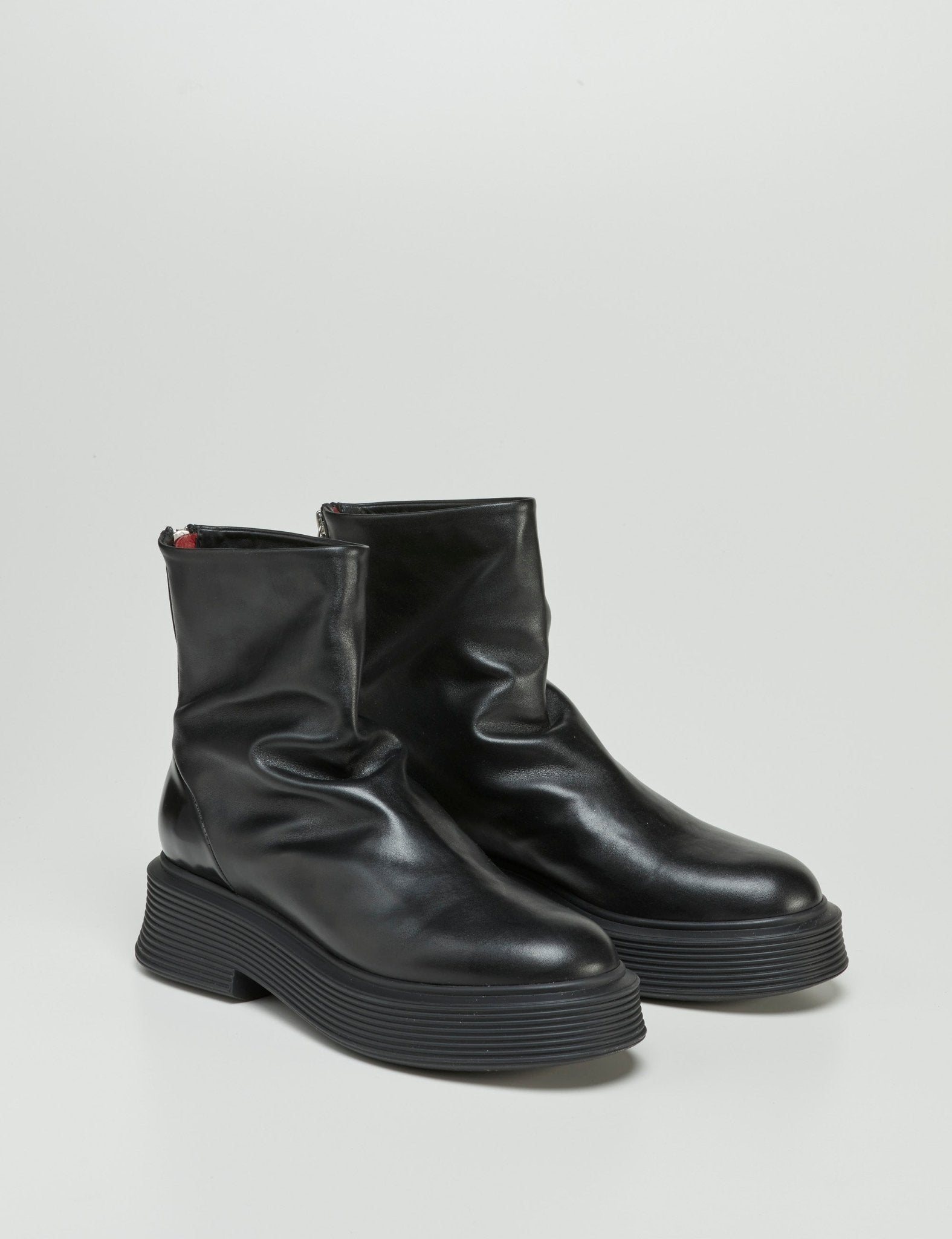 stivaletto platform cerniera nero - halmanera - stivaletto