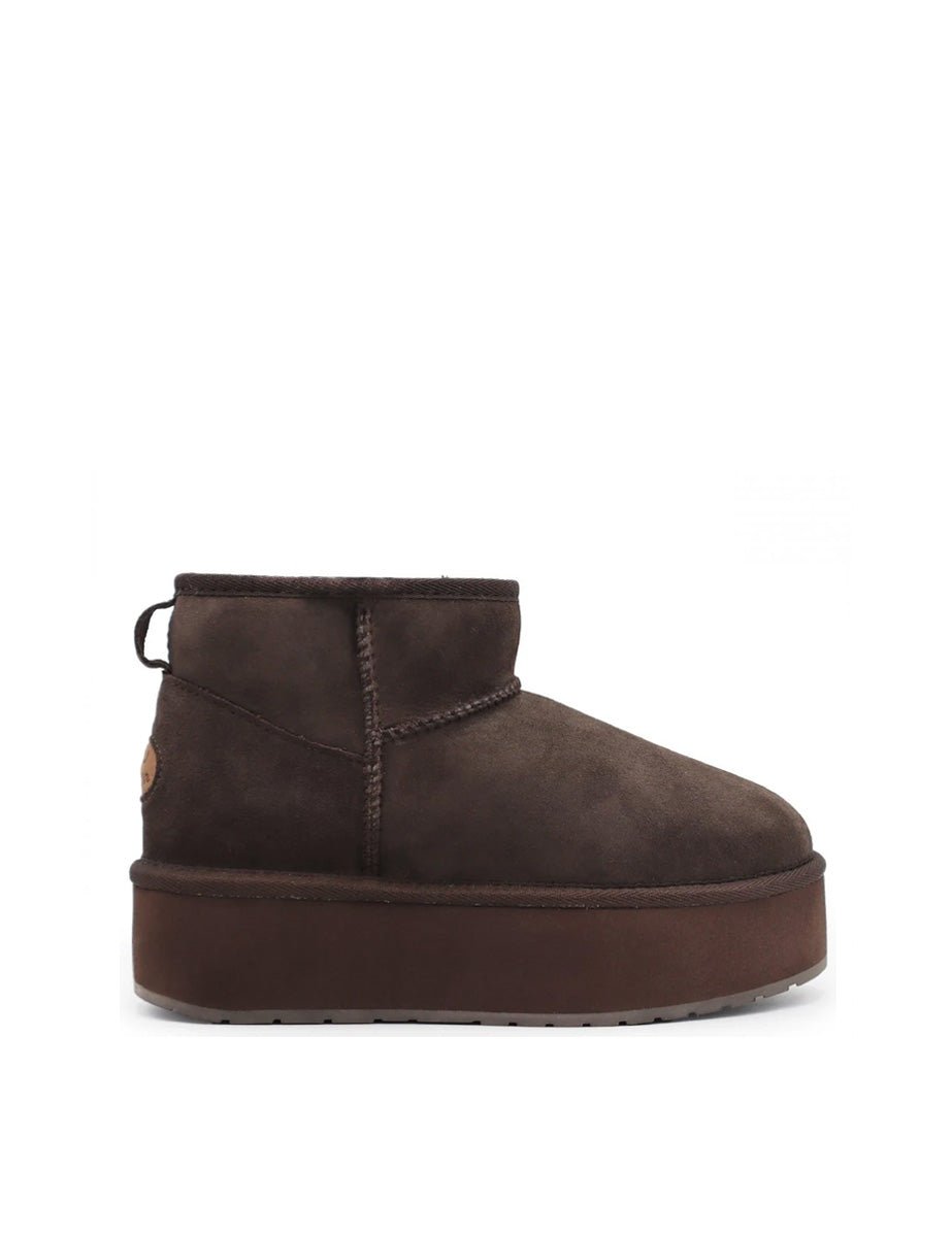 stivaletto stinger flatform chocolate - emu - stivaletto