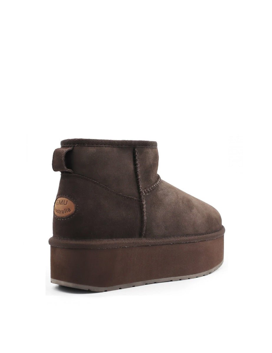 stivaletto stinger flatform chocolate - emu - stivaletto