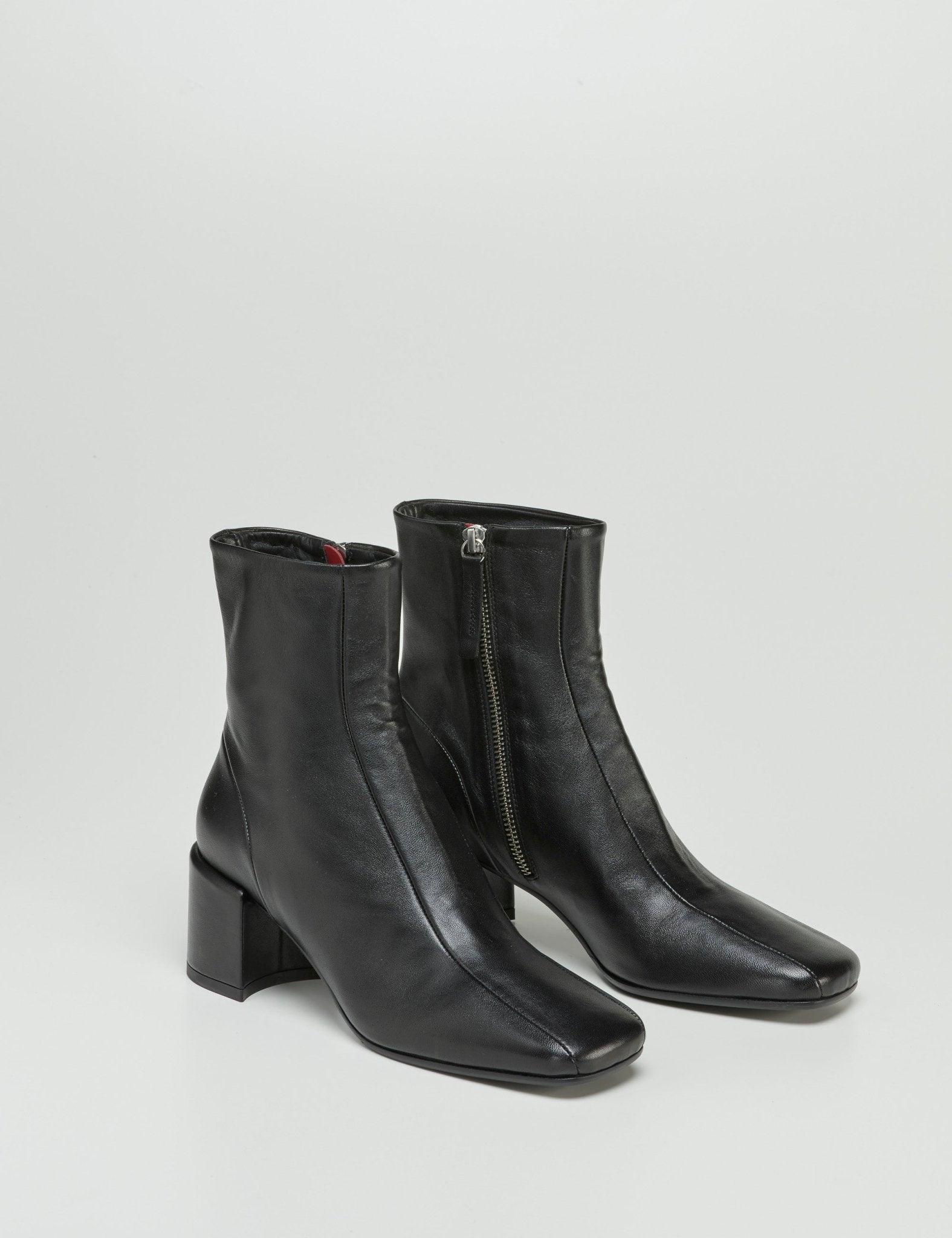 stivaletto tacco quadrato nero - halmanera - stivaletto