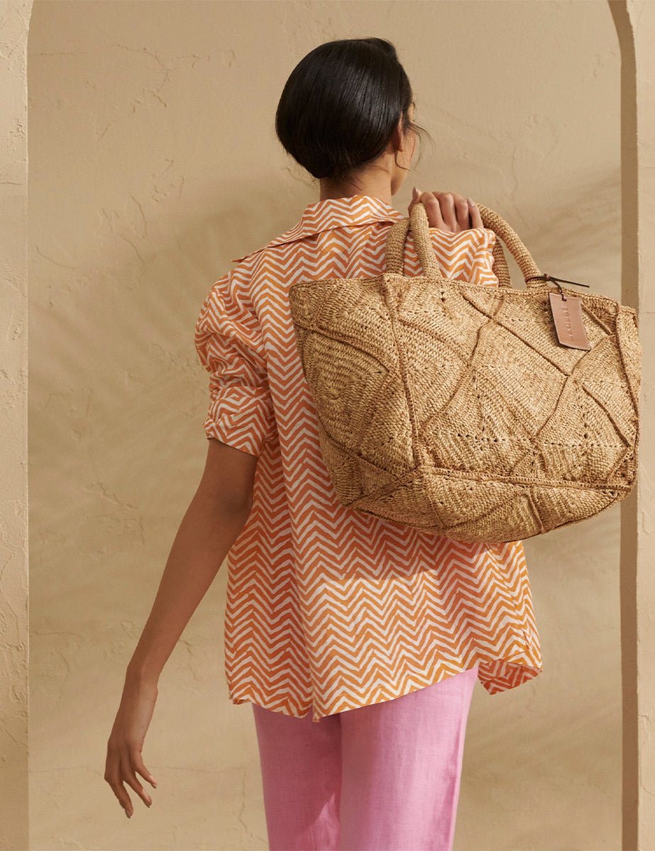 sunset bag large natural tan - maneb� - shopper