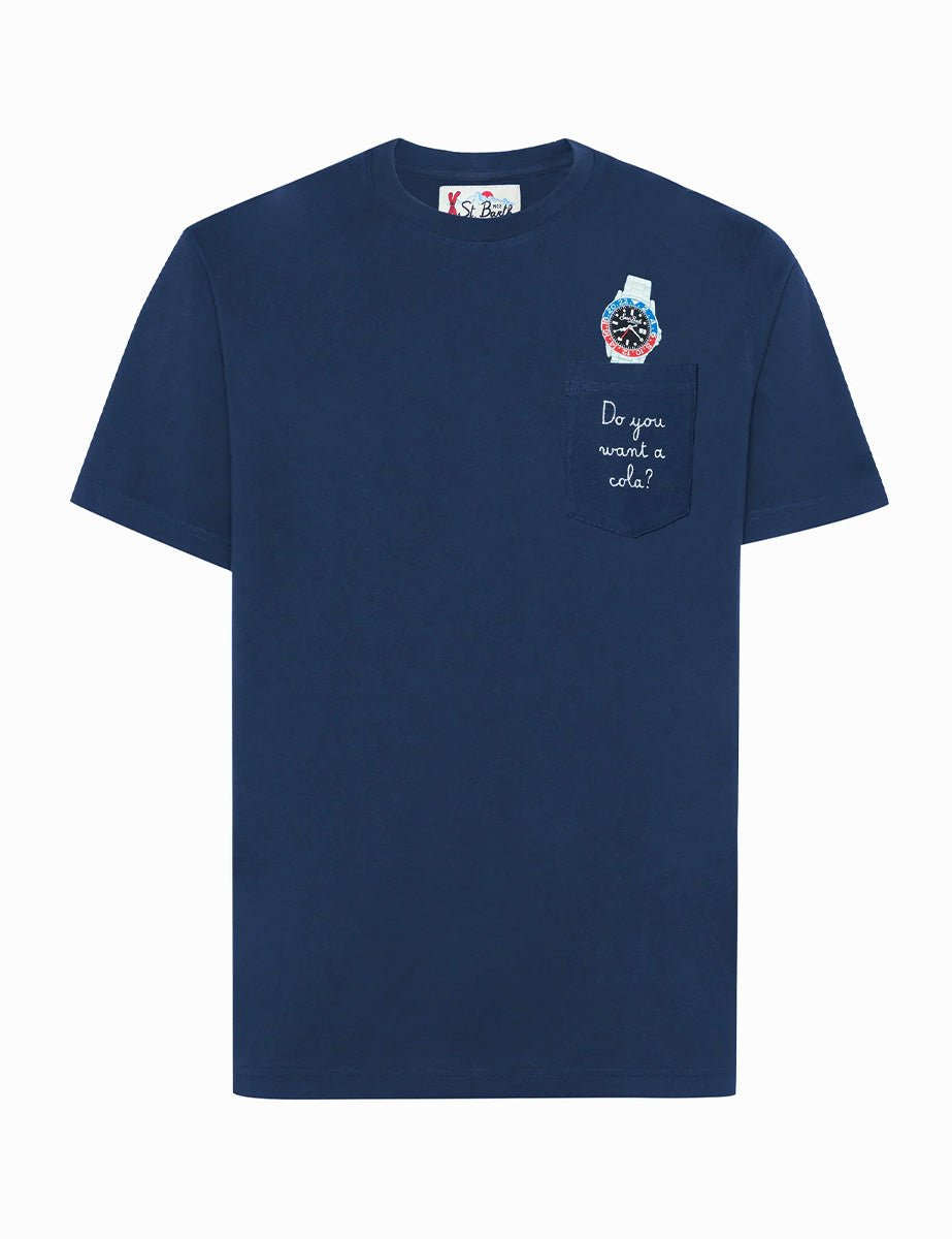 t-shirt austin taschino cola blu - st. barth - t-shirt