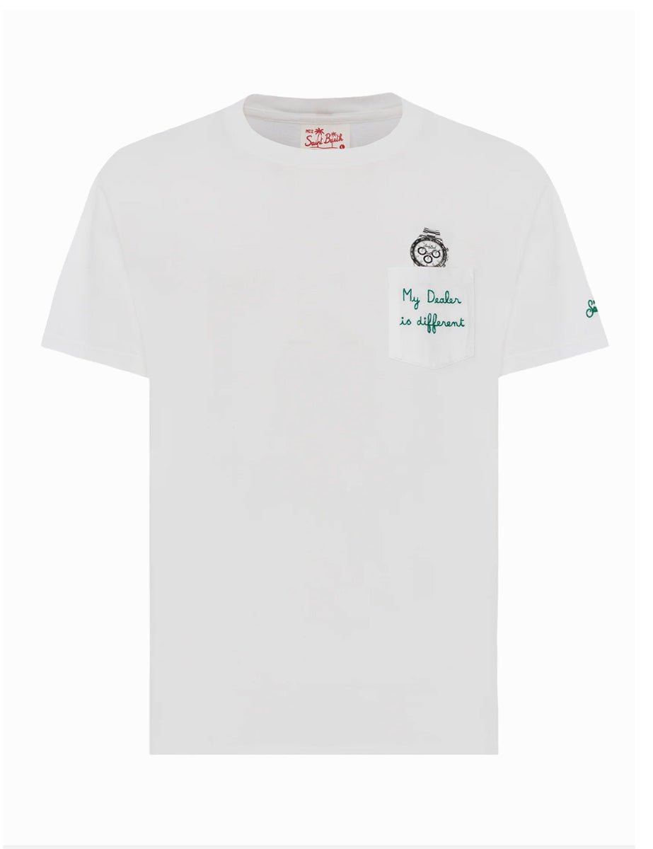 t-shirt austin taschino dealer watch bianco - st. barth - t-shirt
