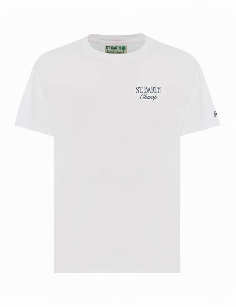 t-shirt classic apres tennis champ bianco - st. barth - t-shirt