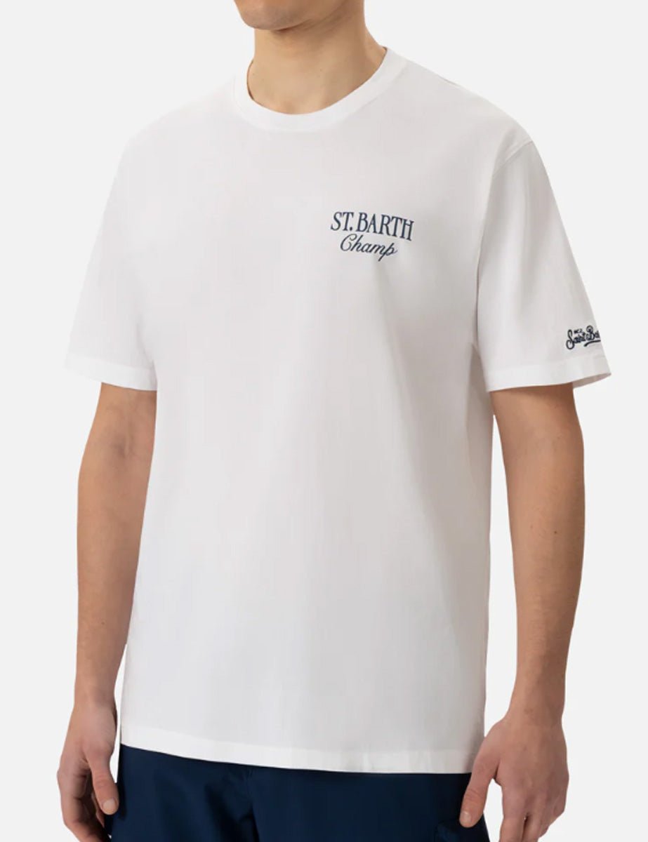 t-shirt classic apres tennis champ bianco - st. barth - t-shirt