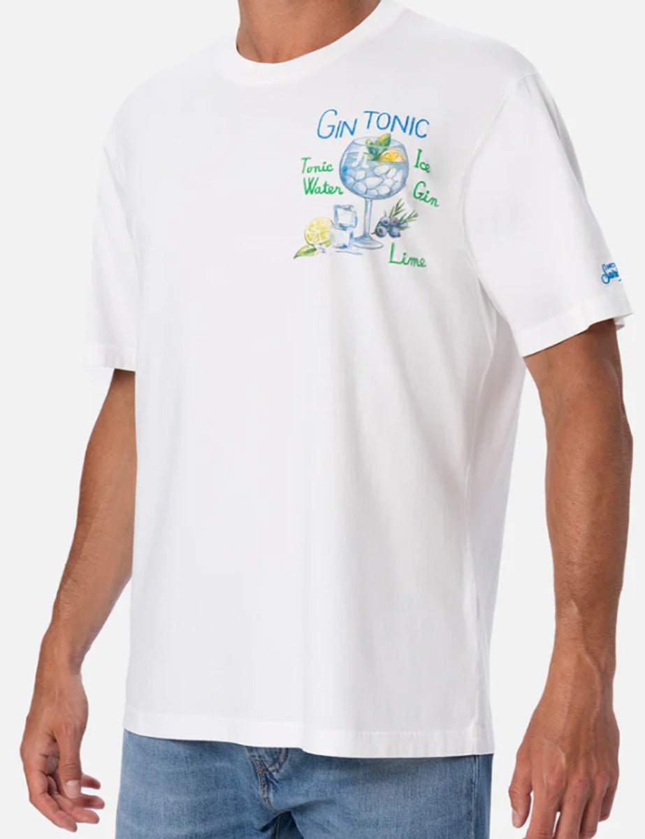 t-shirt classic gin glass bianco - st. barth - t-shirt