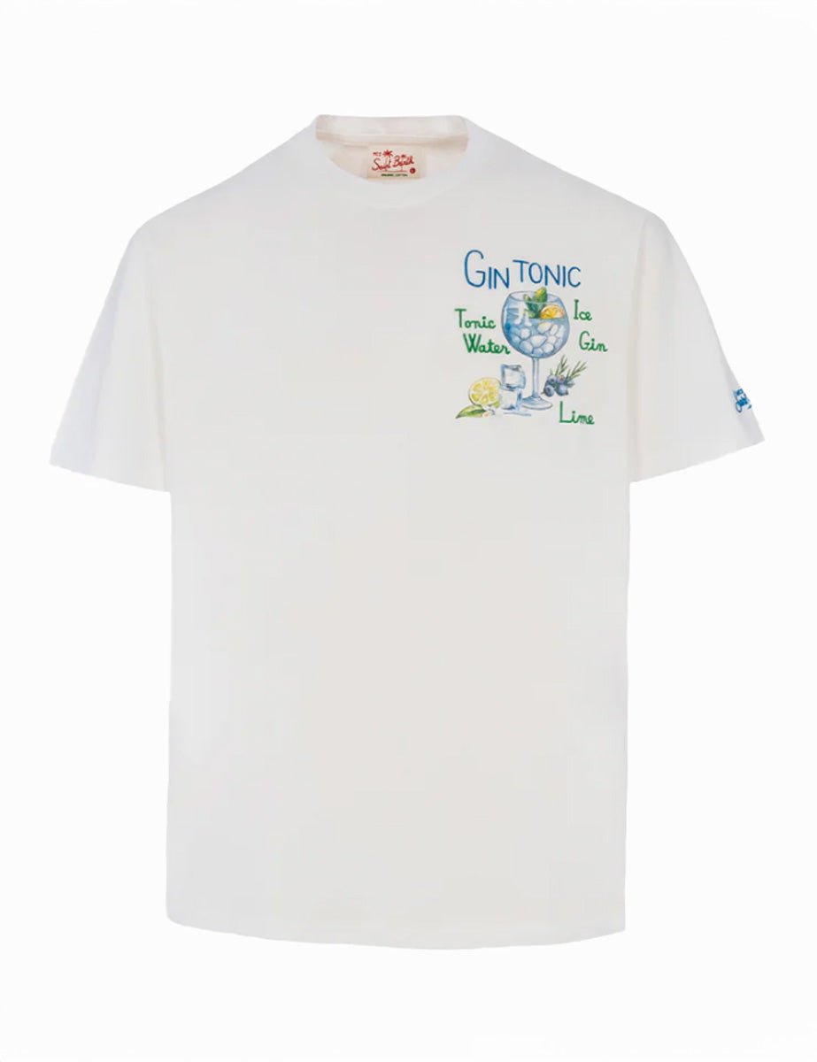 t-shirt classic gin glass bianco - st. barth - t-shirt