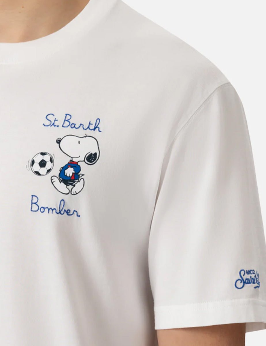 t-shirt classic snoopy bomber bianco - st. barth - t-shirt