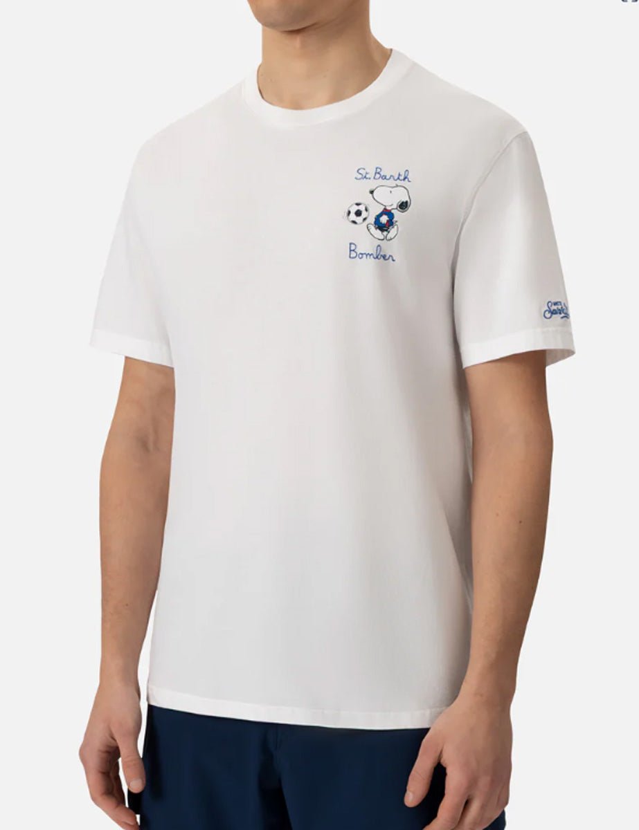 t-shirt classic snoopy bomber bianco - st. barth - t-shirt