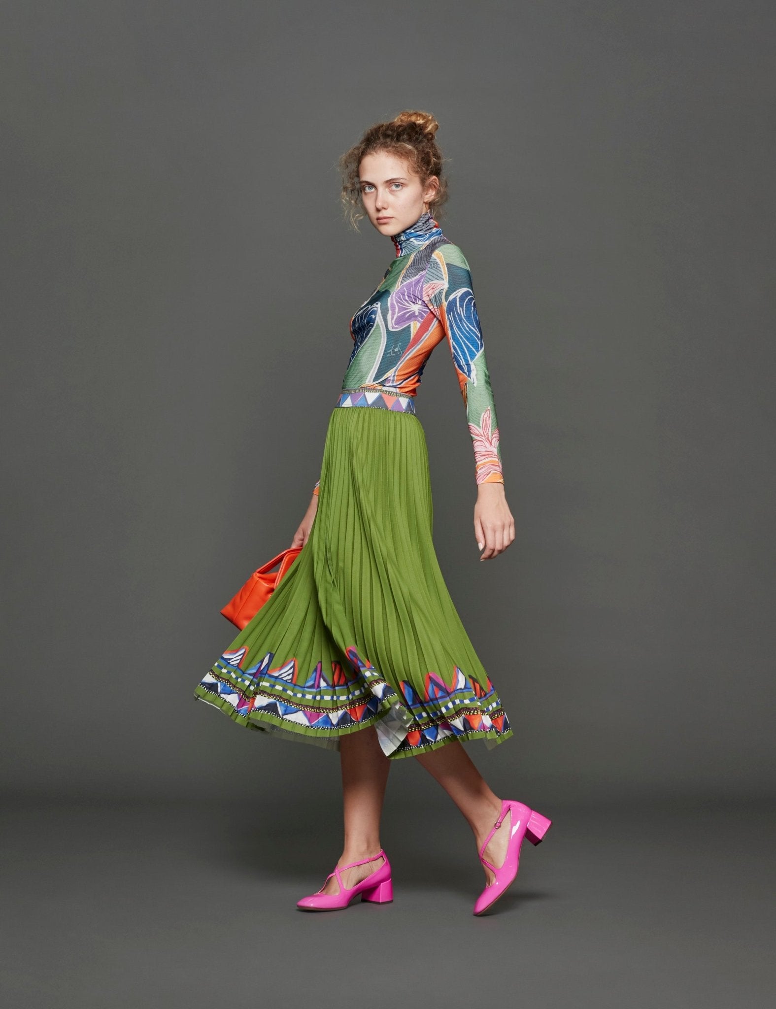 t-shirt collo alto fantasia - stella jean - maglia