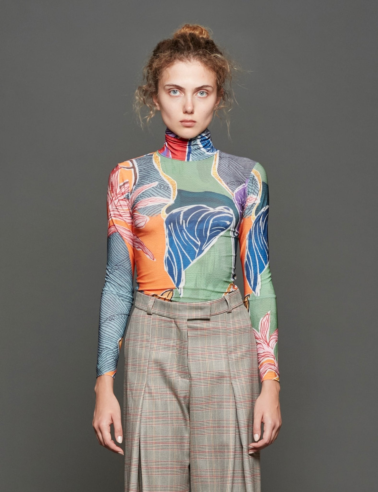 t-shirt collo alto fantasia - stella jean - maglia