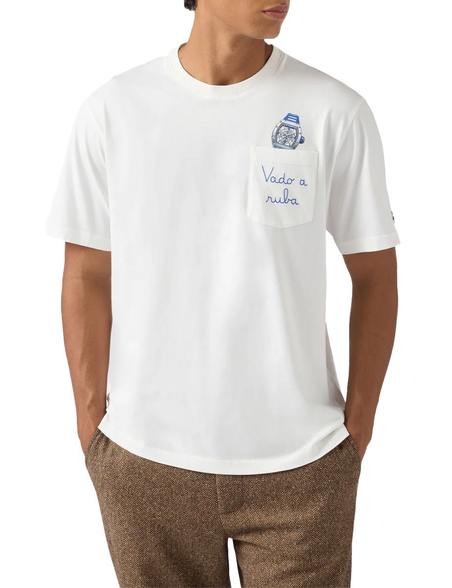 t-shirt connor tasca watch off white - st barth - t-shirt