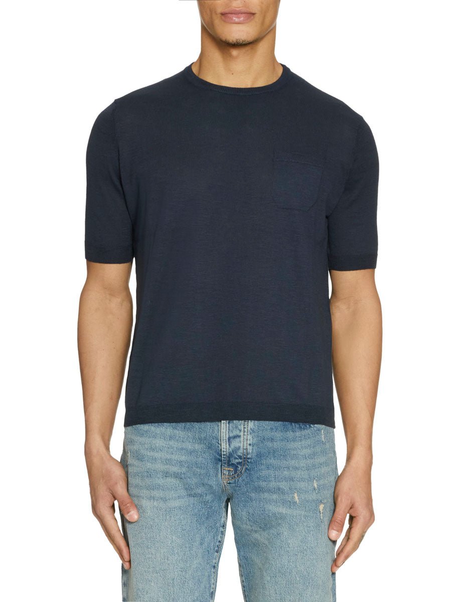 t-shirt cotone fiammato blu - blufrida - t-shirt