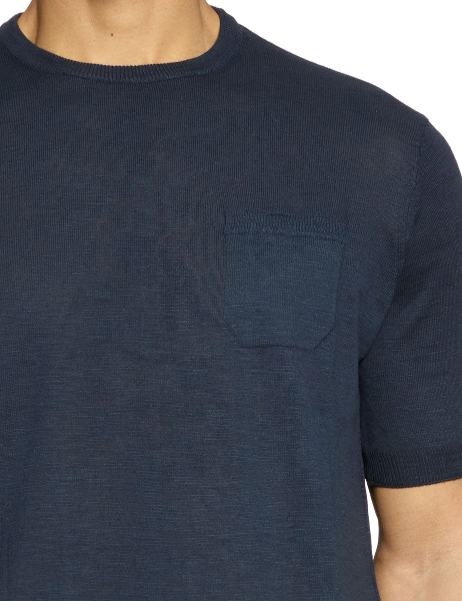 t-shirt cotone fiammato blu - blufrida - t-shirt