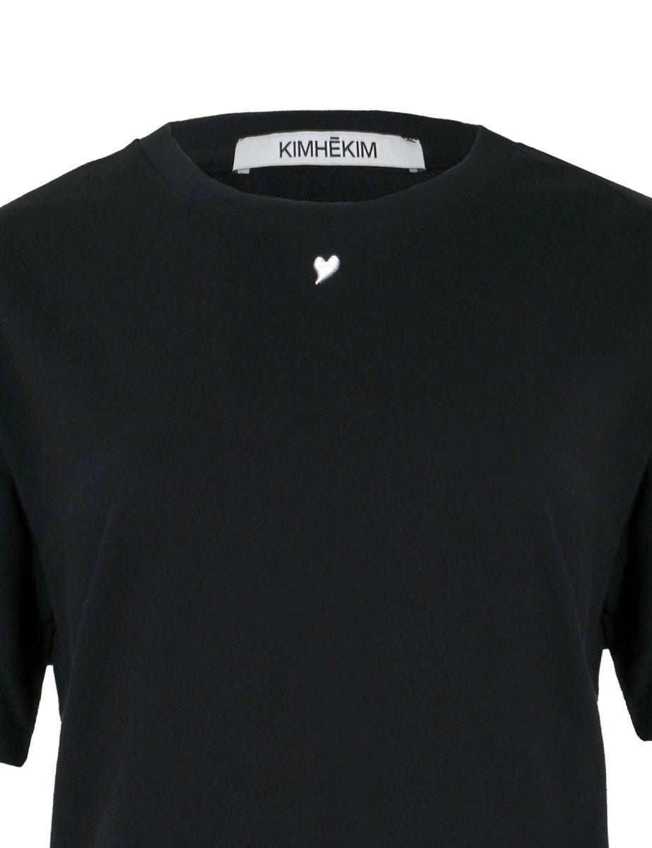 t-shirt cuore black - kimhekim - t-shirt