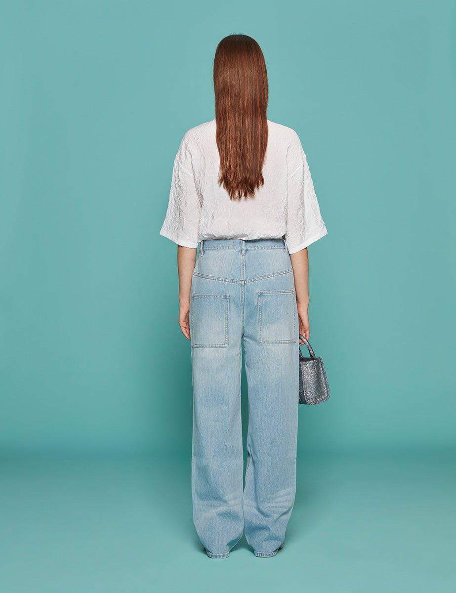 t-shirt easy t white - tibi - t-shirt