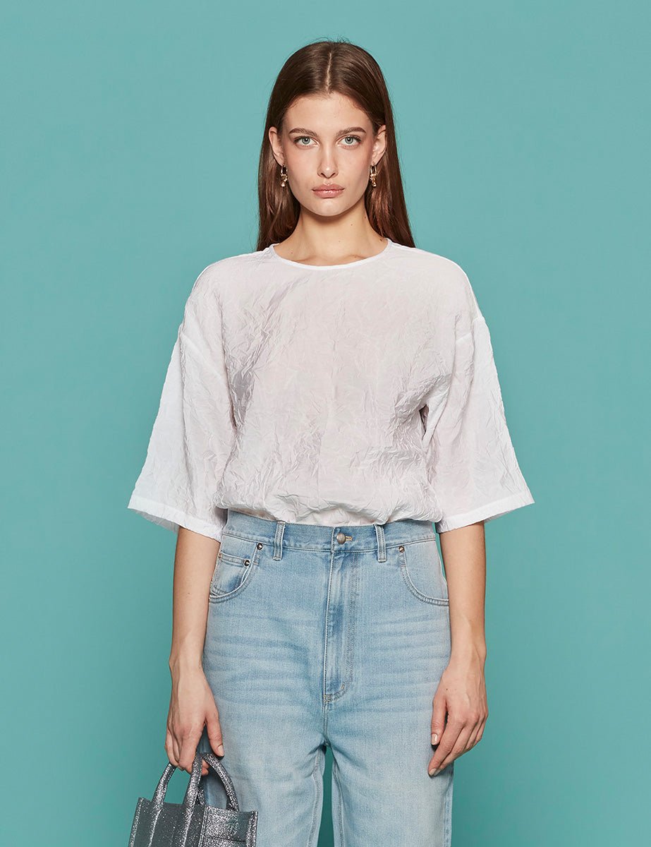 t-shirt easy t white - tibi - t-shirt
