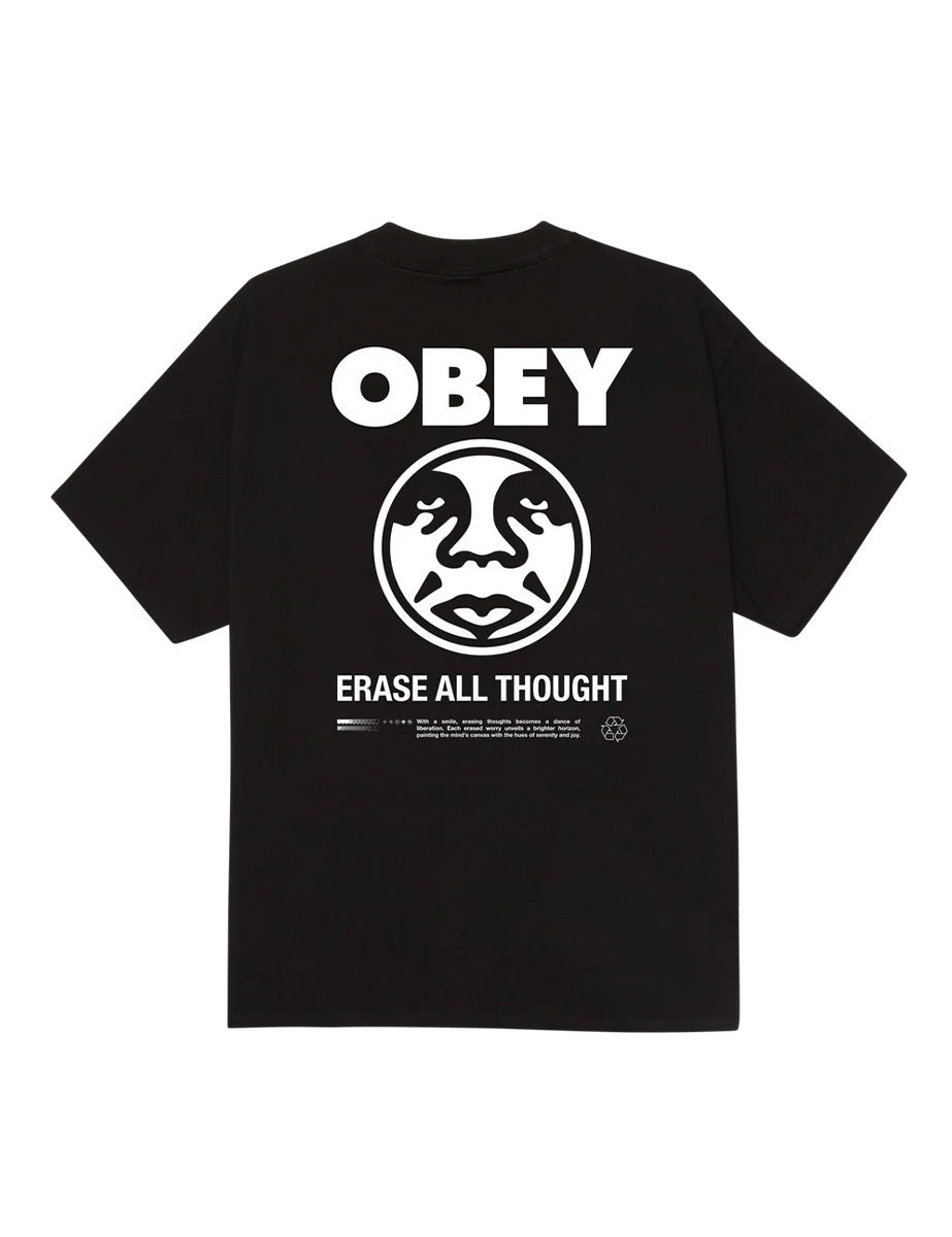 t-shirt erase all thought black - obey - t-shirt