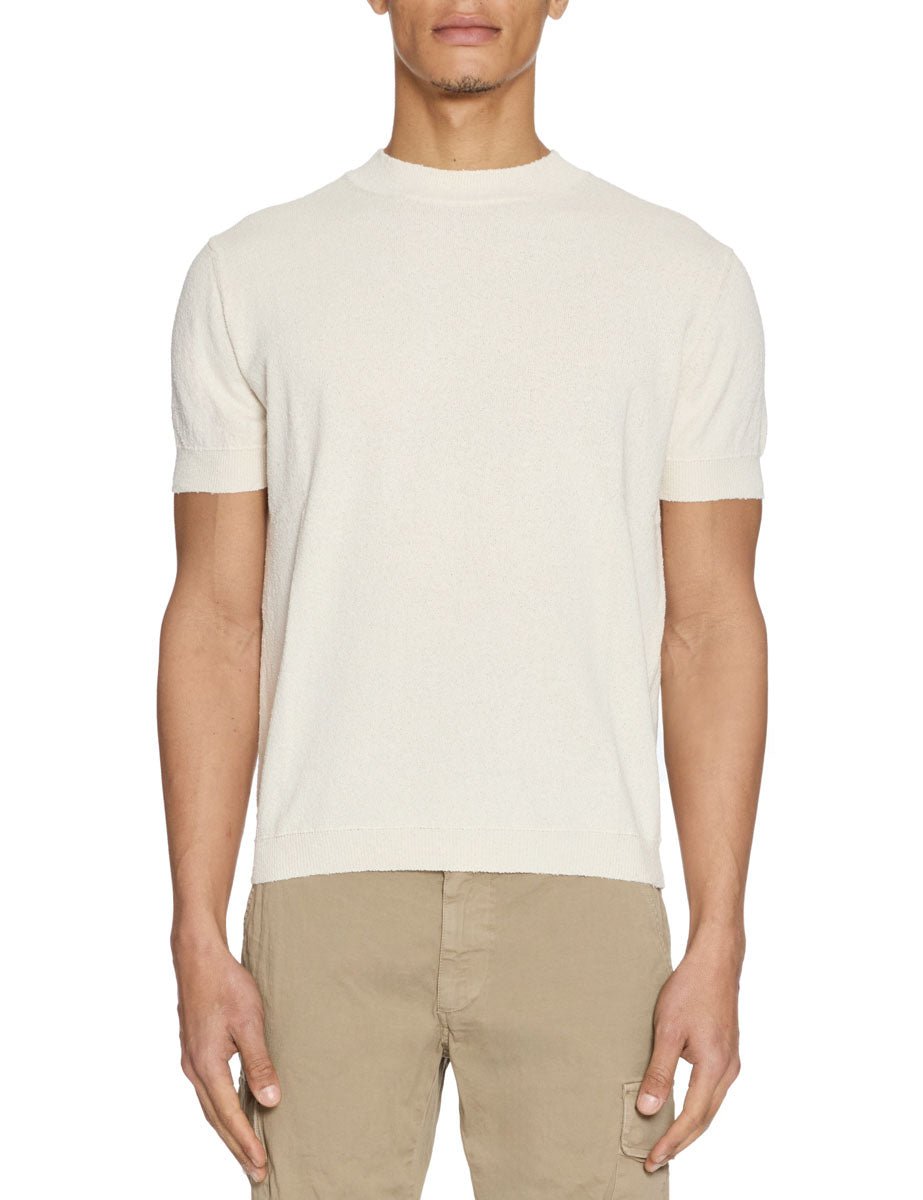 t-shirt girocollo spugna panna - daniele fiesoli - maglia
