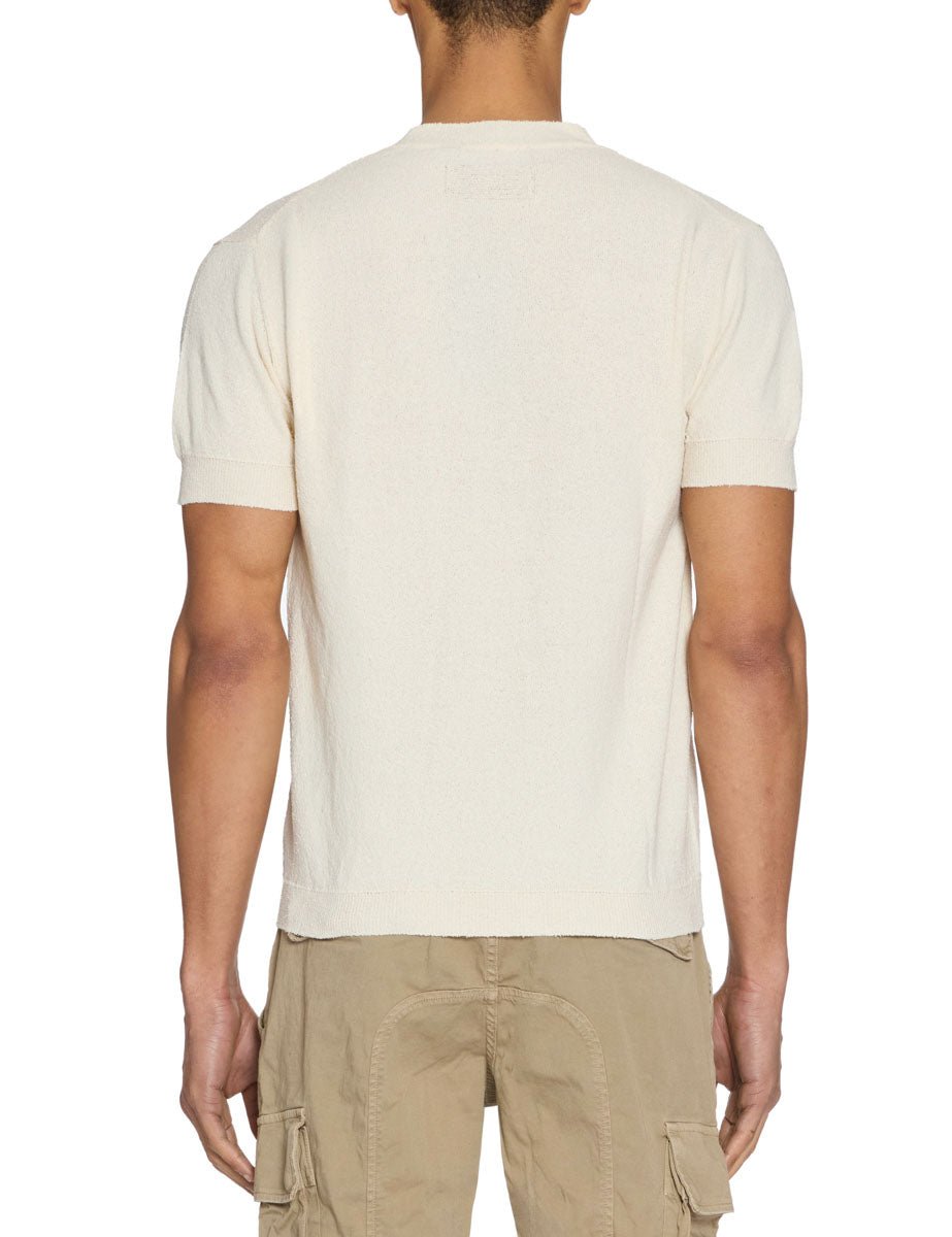 t-shirt girocollo spugna panna - daniele fiesoli - maglia