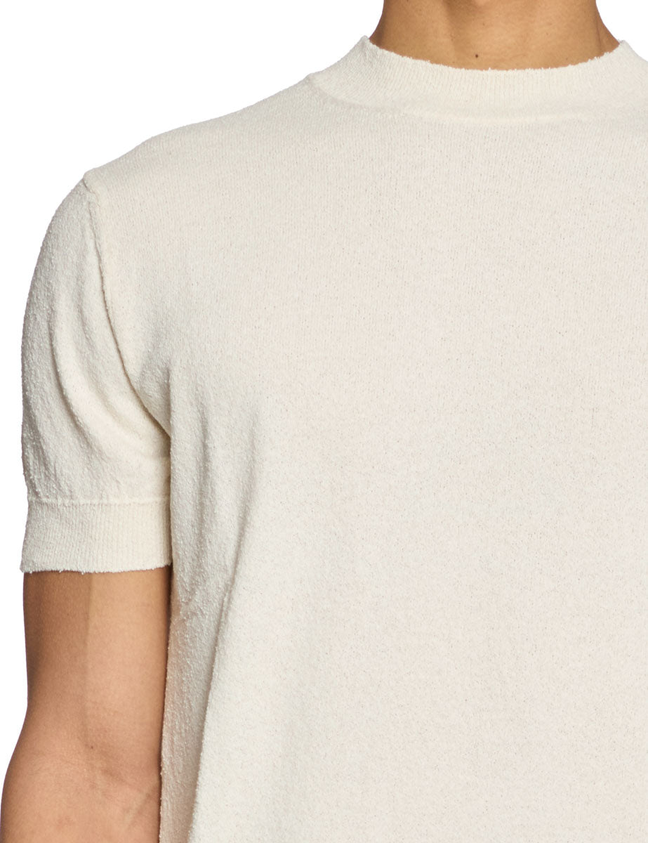 t-shirt girocollo spugna panna - daniele fiesoli - maglia