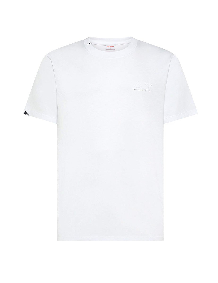 t-shirt girocollo vintage broken bianco - sun68 - t-shirt