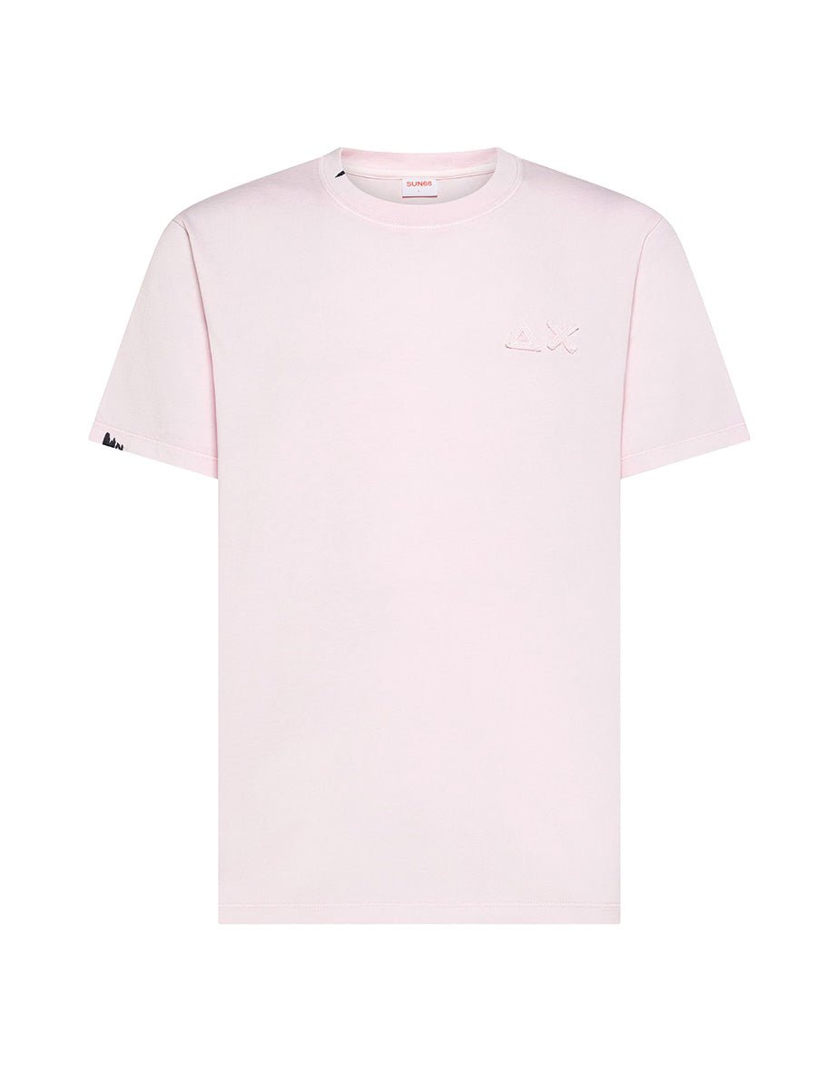 t-shirt girocollo vintage broken rosa - sun68 - t-shirt
