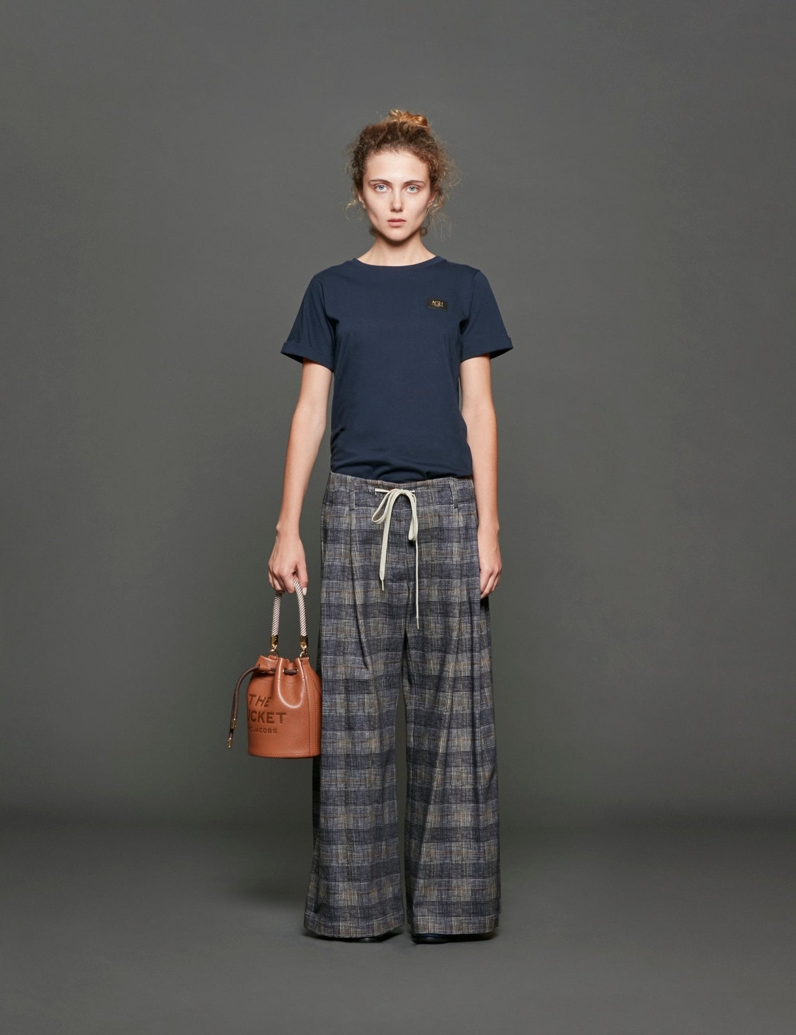 t-shirt jersey blu scuro - n21 alessandro dell'acqua - t-shirt