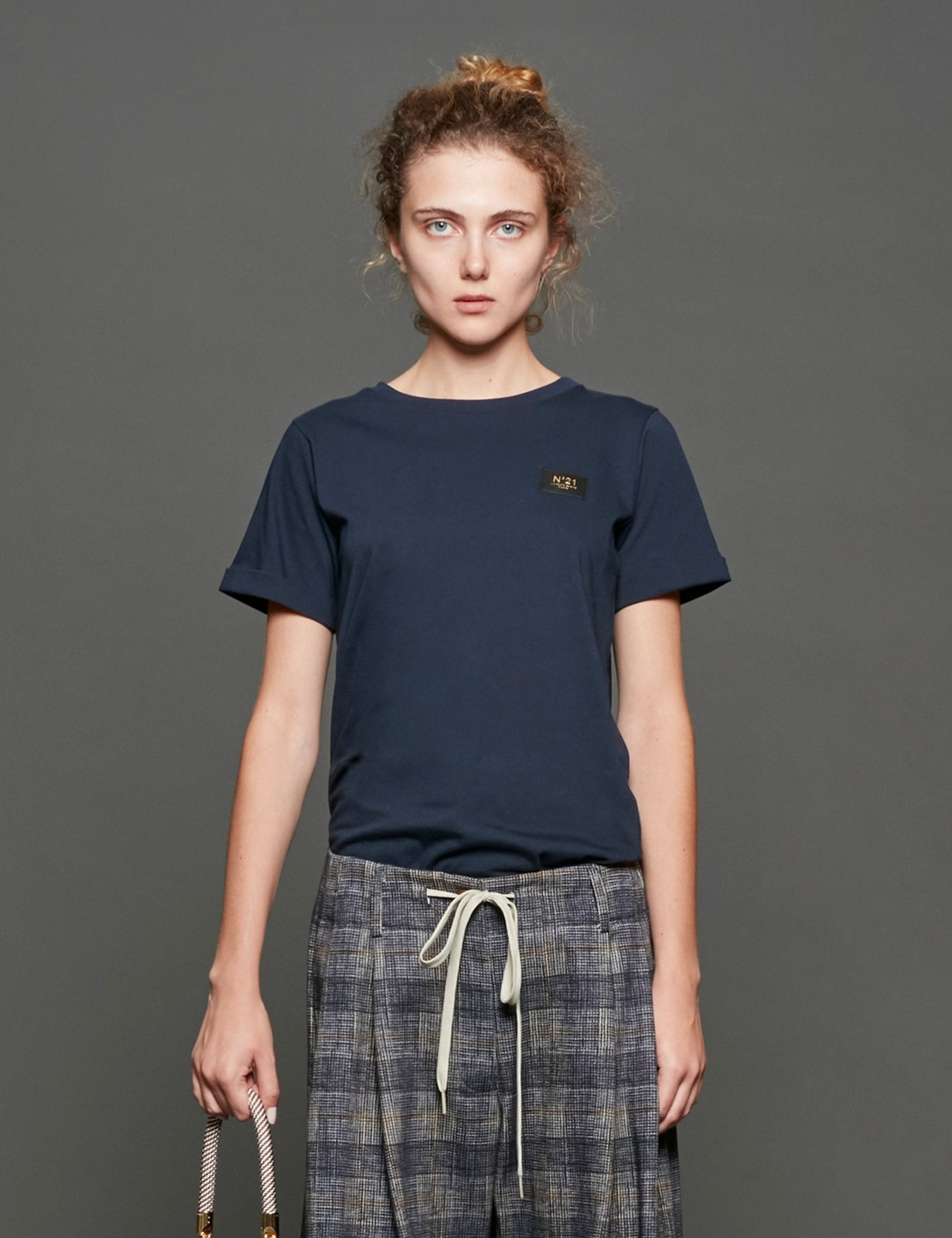 t-shirt jersey blu scuro - n21 alessandro dell'acqua - t-shirt