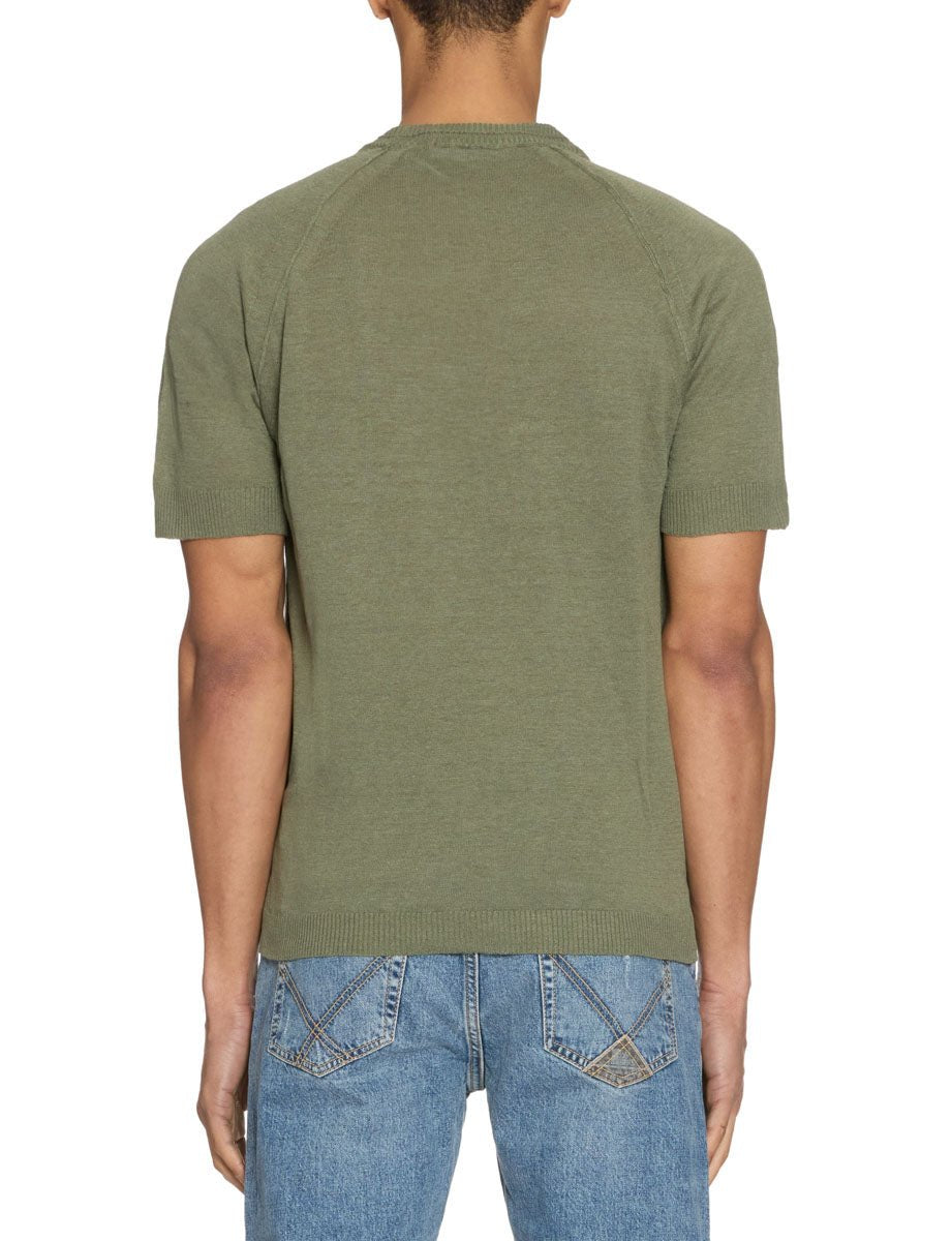 t-shirt lino raglan cuciture army - daniele fiesoli - maglia