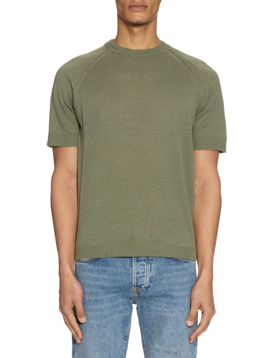 t-shirt lino raglan cuciture army - daniele fiesoli - maglia