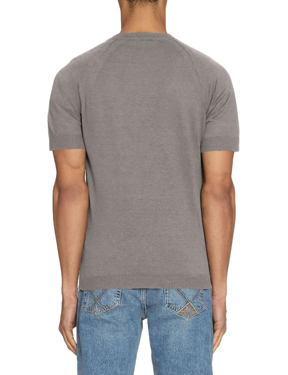 t-shirt lino raglan cuciture grigio scuro - daniele fiesoli - maglia