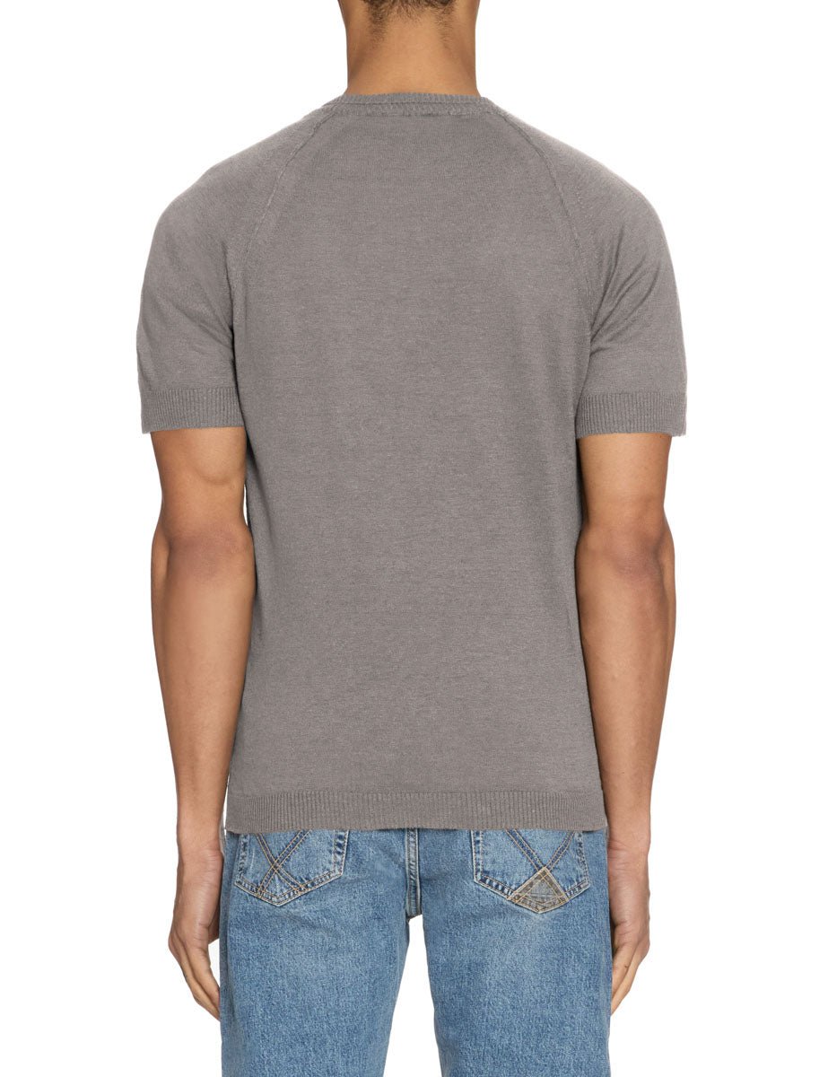 t-shirt lino raglan cuciture grigio scuro - daniele fiesoli - maglia