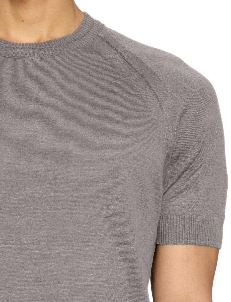t-shirt lino raglan cuciture grigio scuro - daniele fiesoli - maglia