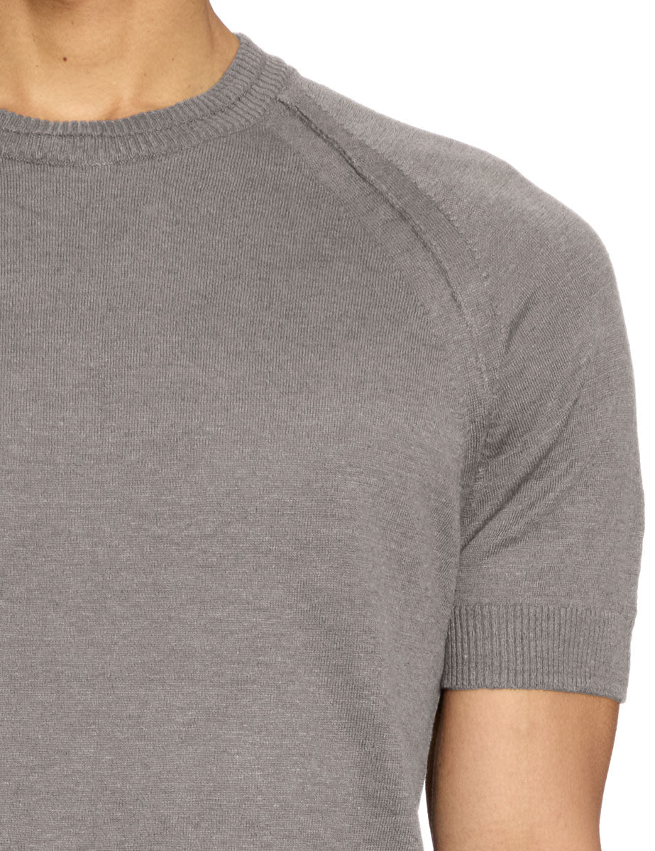 t-shirt lino raglan cuciture grigio scuro - daniele fiesoli - maglia