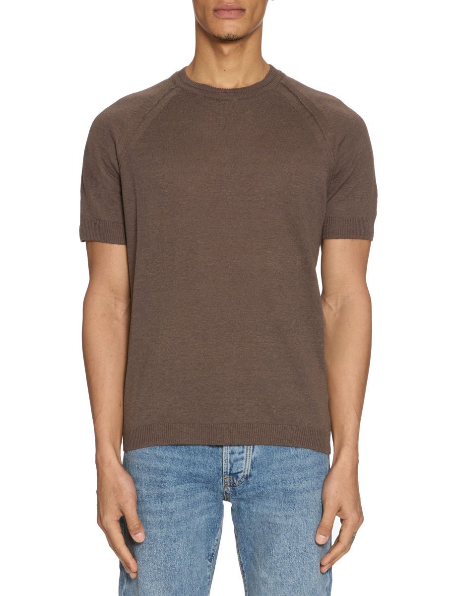 t-shirt lino raglan cuciture moka - daniele fiesoli - maglia