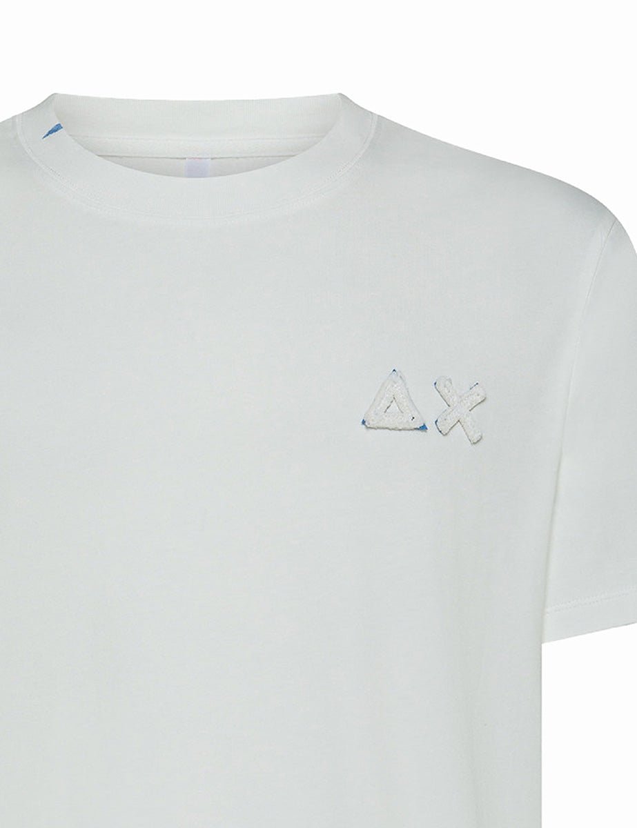 t-shirt logo vintage broken bianco - sun68 - t-shirt