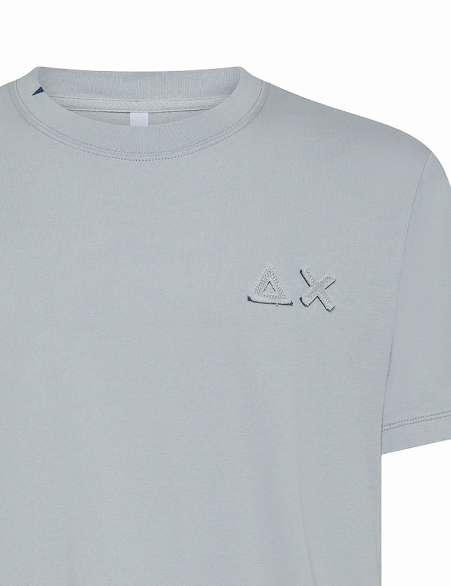 t-shirt logo vintage broken grigio chiaro - sun68 - t-shirt