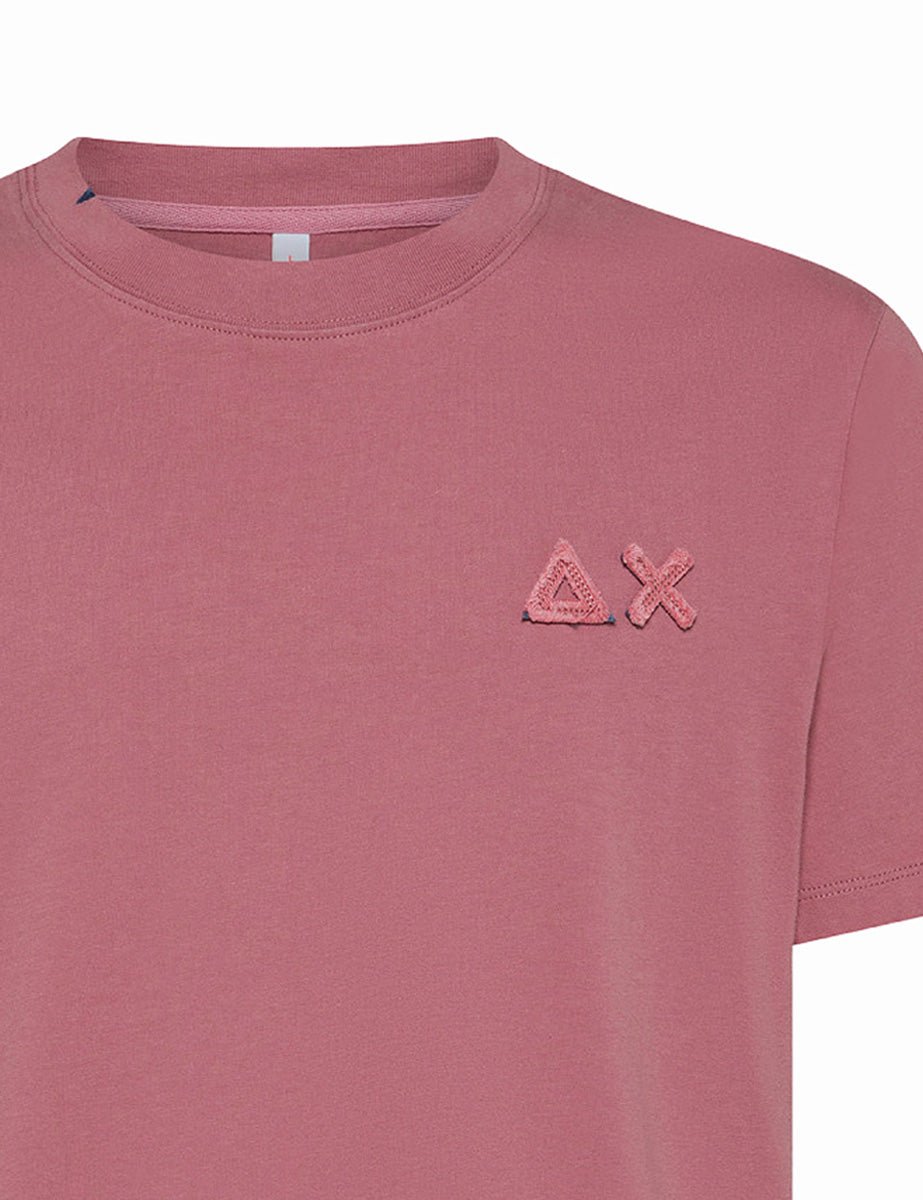 t-shirt logo vintage broken rosa - sun68 - t-shirt