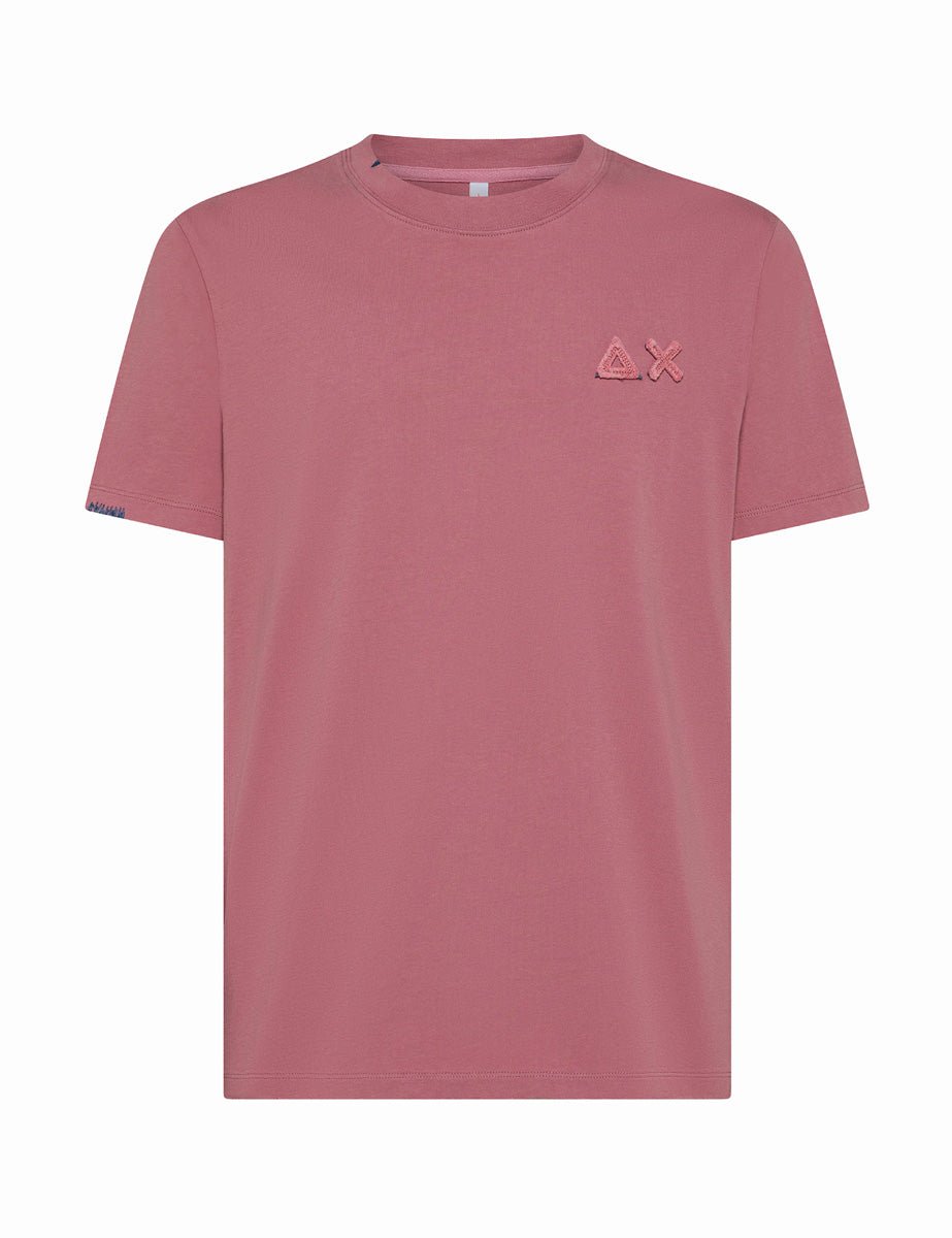 t-shirt logo vintage broken rosa - sun68 - t-shirt