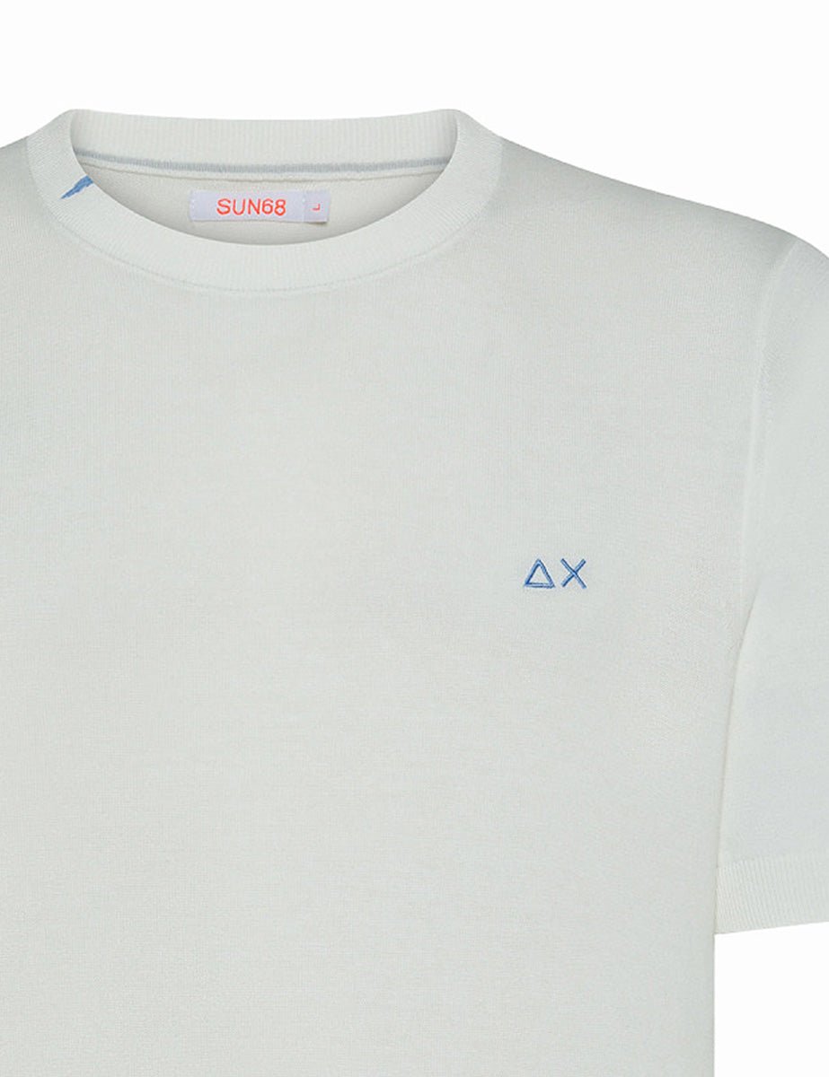 t-shirt maglia bianco latte - sun68 - pullover