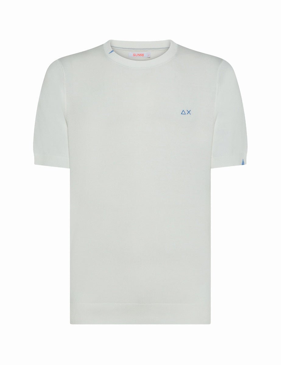 t-shirt maglia bianco latte - sun68 - pullover