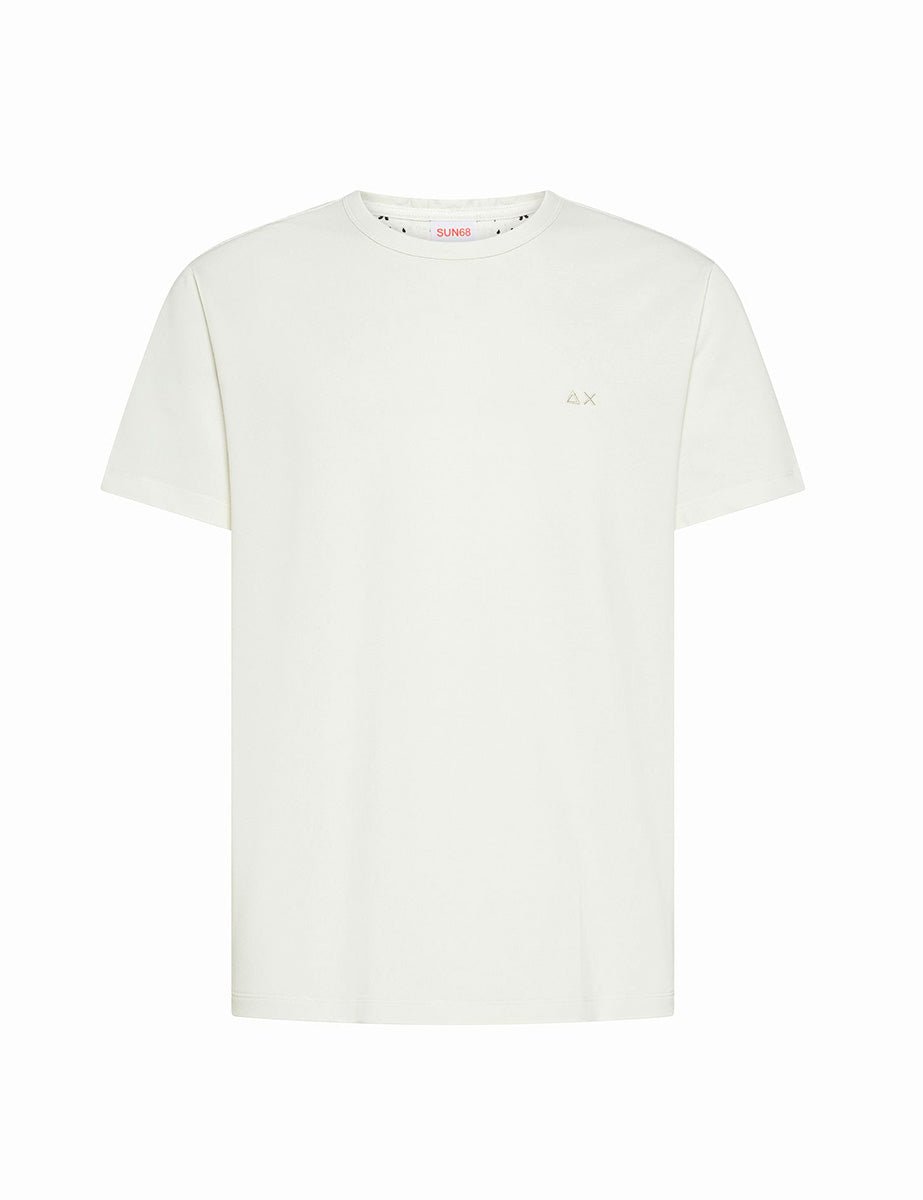 t-shirt piquet cold dye bianco panna - sun68 - t-shirt