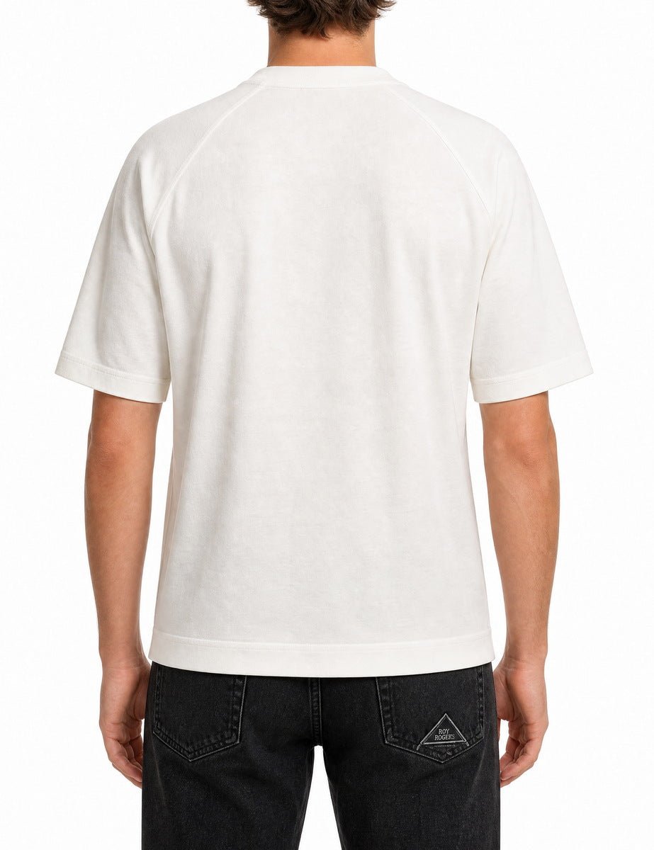 t-shirt piquet lavato bianco ottico - circolo 1901 - t-shirt